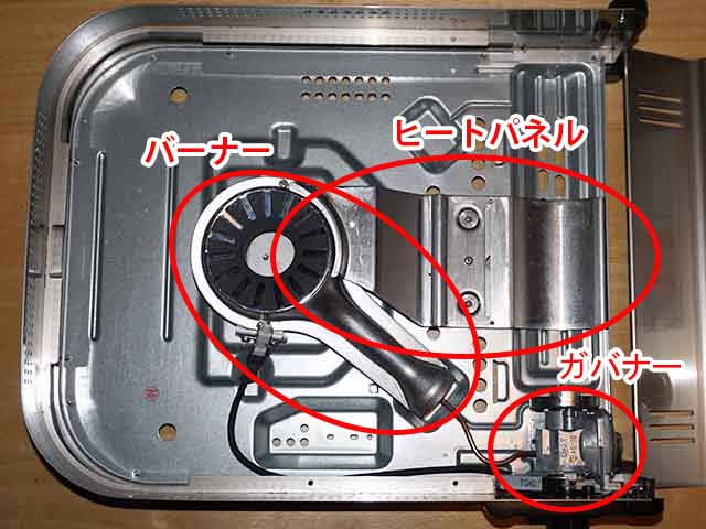 カセットコンロのヒートパネル